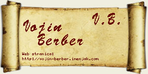 Vojin Berber vizit kartica